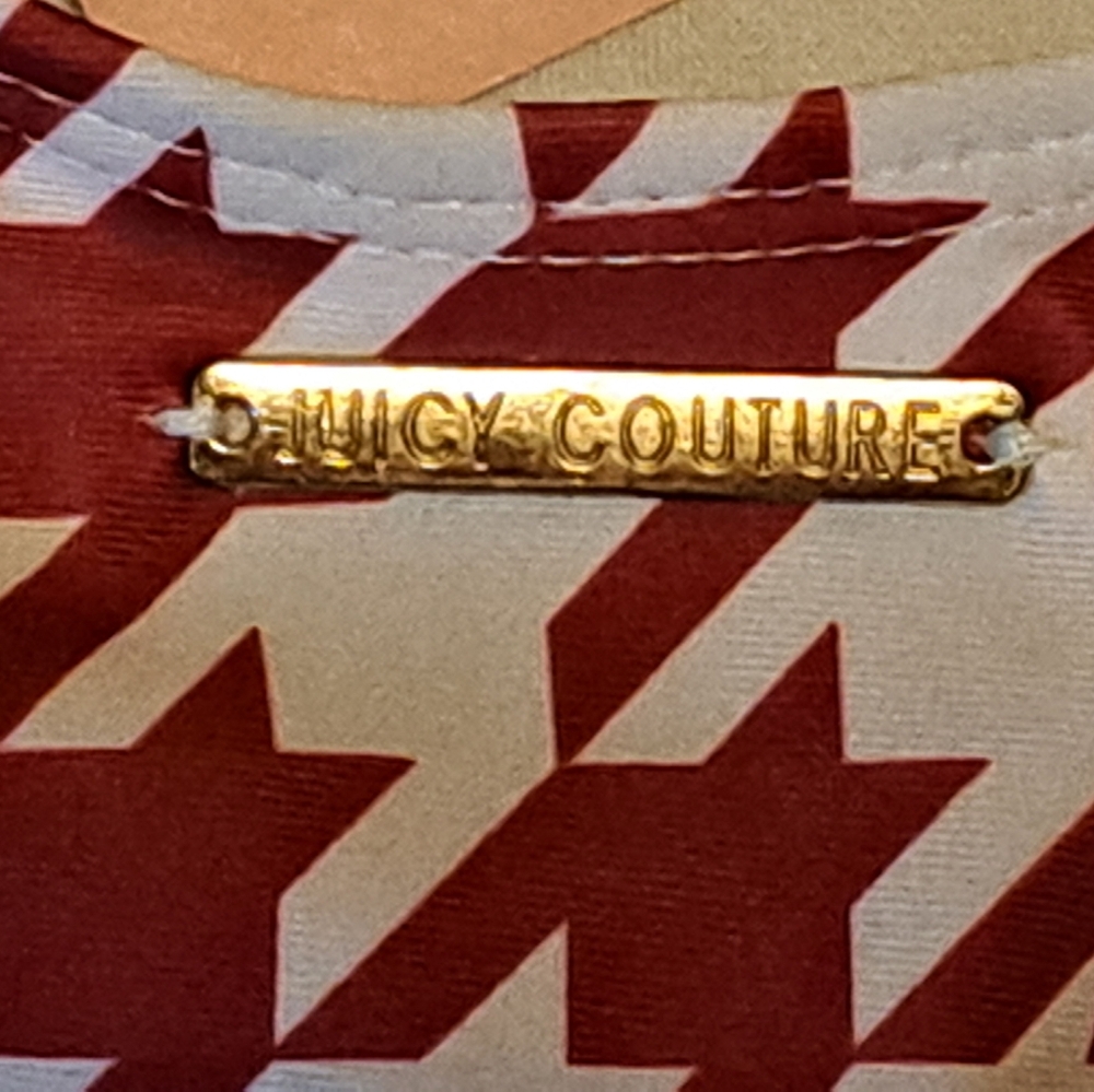 Juicy Couture NWT Swimsuit 1-Pc  - Red&White Houndstooth with Grommets - Sm - XL - Picture 5 of 6